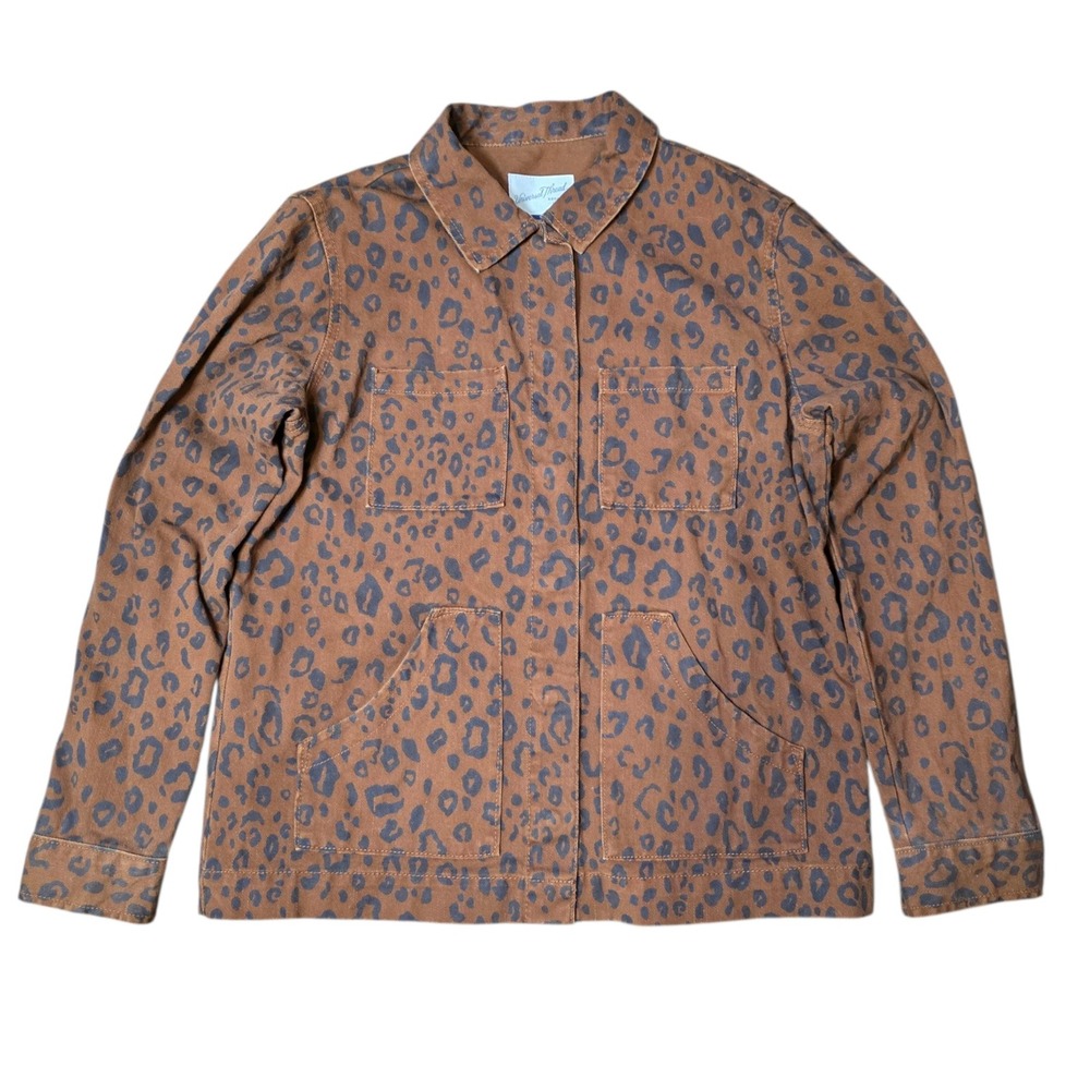 Universal Thread Women's Leopard Print Brown Jacket - Size Small‎ S